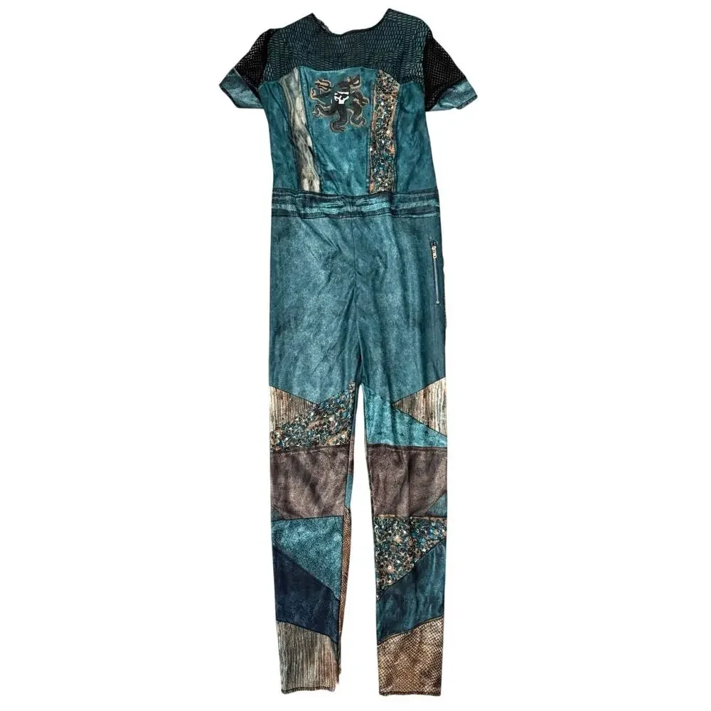 DESCENDANTS 3 Disney Uma Costume Jumpsuit Halloween - girls Sz 10/12 Large